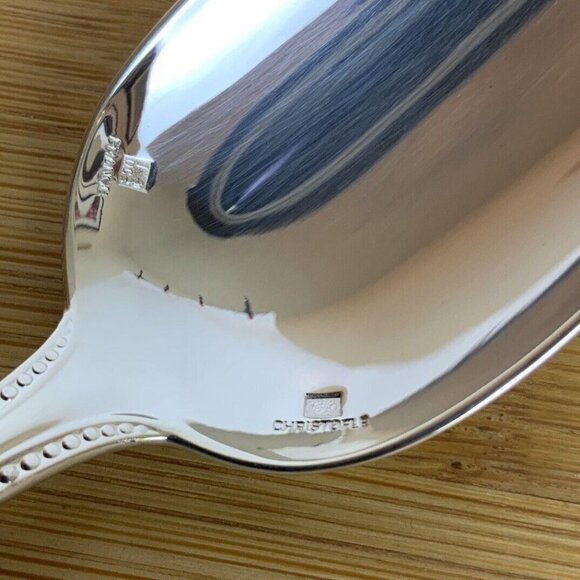 Christofle France Perles ONE Teaspoon Silverplate Flatware NEW Discontinued - Picture 4 of 7